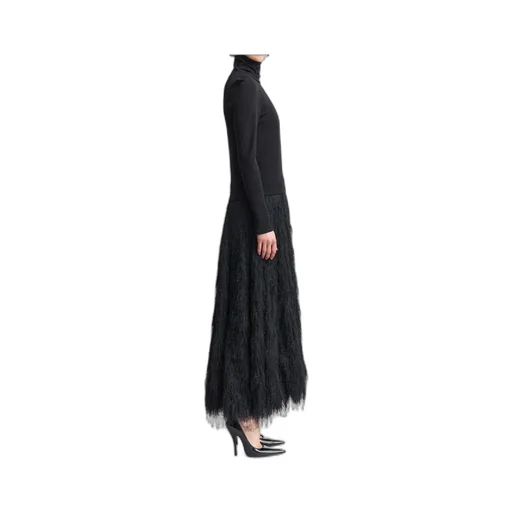 High-Neck Long-Sleeved Dress