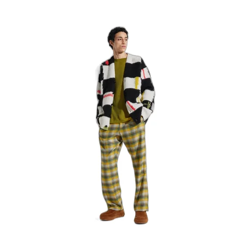 Checked Cashmere-Wool Cardigan