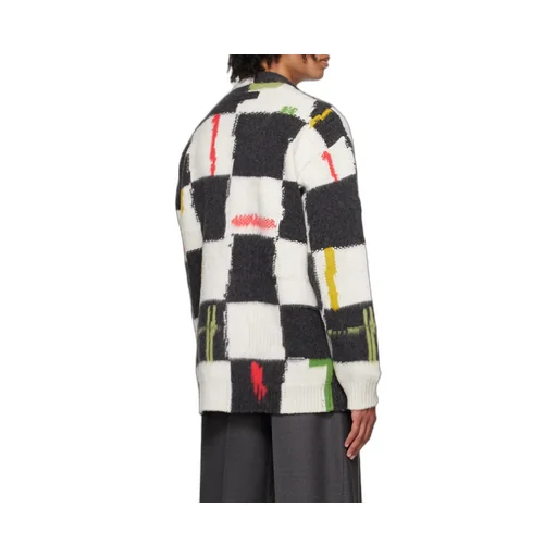 Checked Cashmere-Wool Cardigan