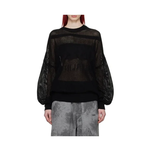 Hollowed-Out Knitted Sweater