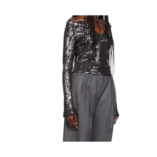 Mesh T-Shirt With Sequins
