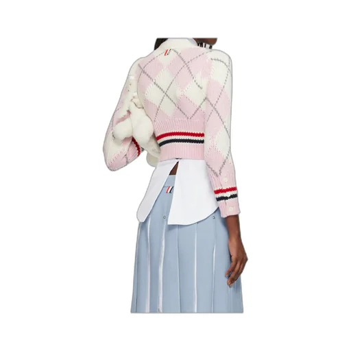Argyle Intarsia Cardigan