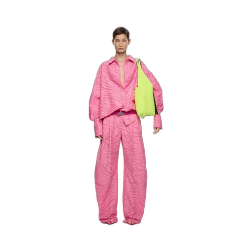 Gary Zebra-Pattern Wide-Leg Trousers