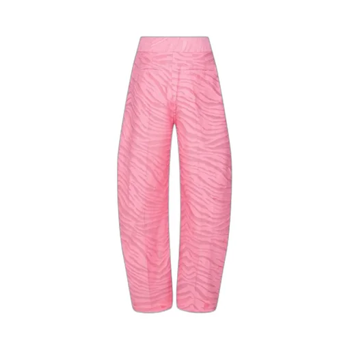 Gary Zebra-Pattern Wide-Leg Trousers