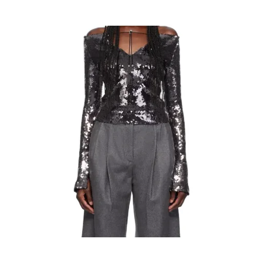 Mesh T-Shirt With Sequins