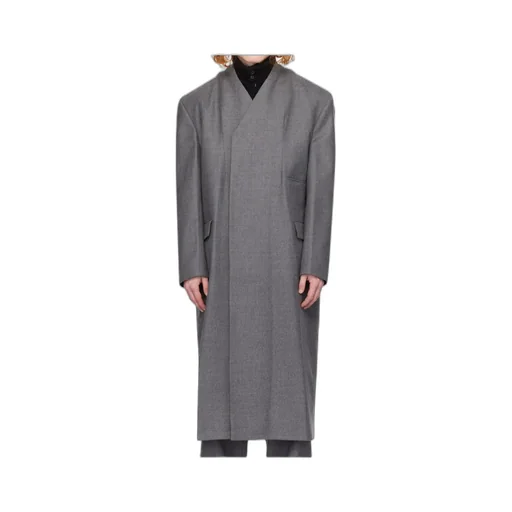 Stretch Virgin Wool-Blend Twill Coat