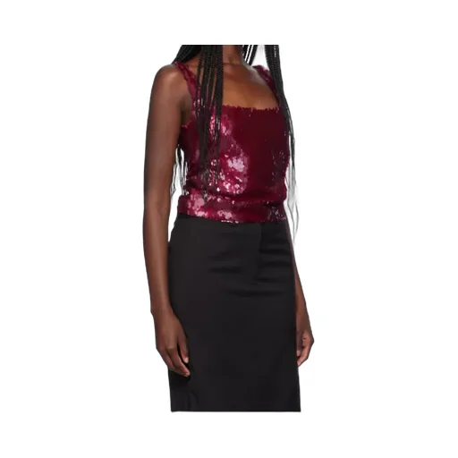 Sequined Mesh Vest