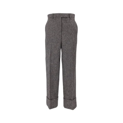 High-Waist Straight-Leg Trousers