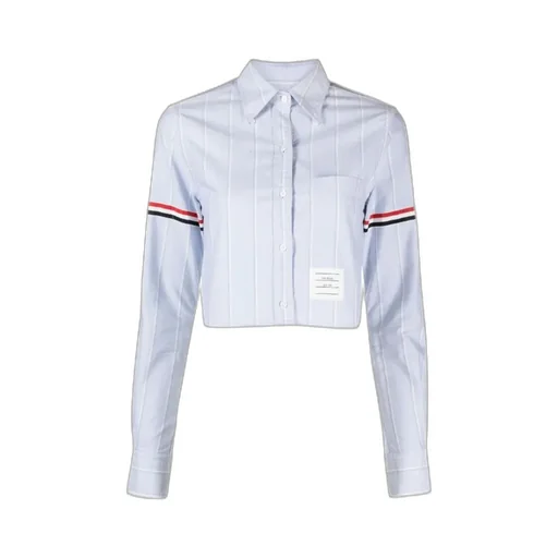 Cropped Logo Detailed Shirt