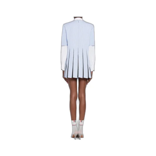 Trompe L'oeil Pleated Mini Dress