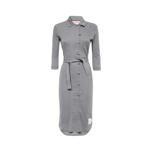 Knitted Shirt-Collar Dress