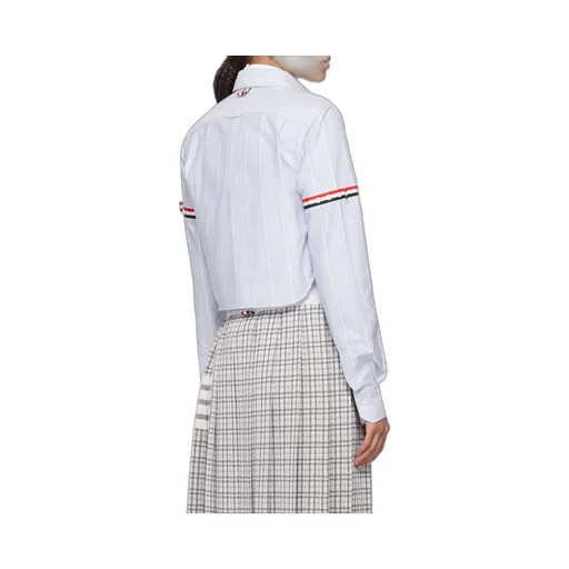Cropped Logo Detailed Shirt