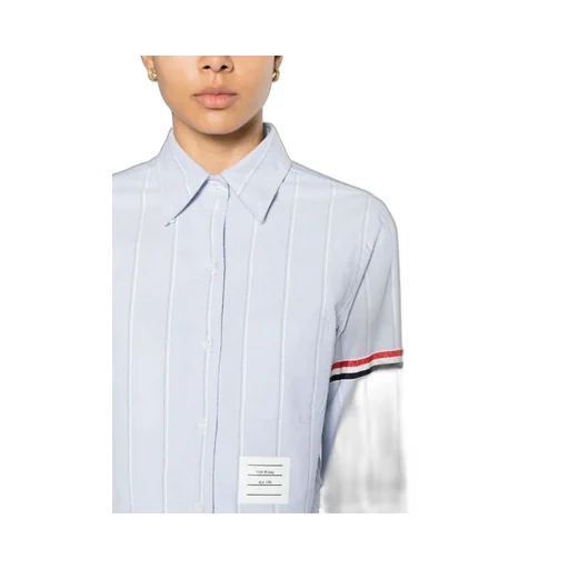 Cropped Logo Detailed Shirt
