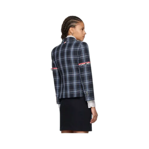 Armband Plaid Suit Coat