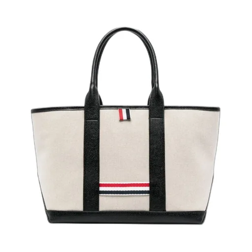 Rwb-Stripe Detailed Top Handle Bag