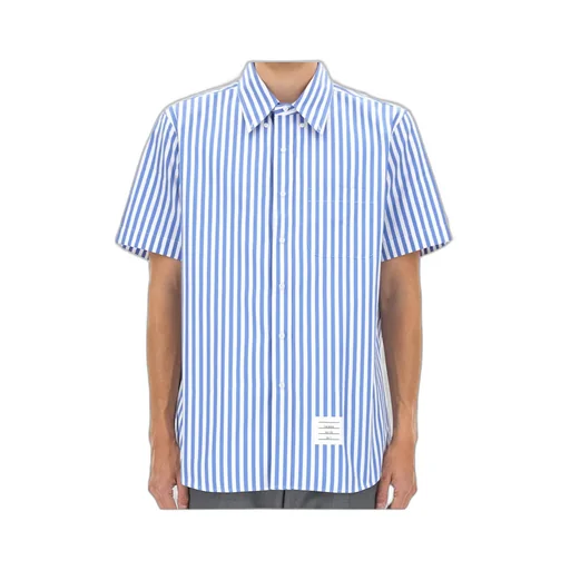 Striped Logo Patch Shirt