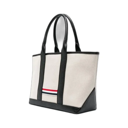 Rwb-Stripe Detailed Top Handle Bag