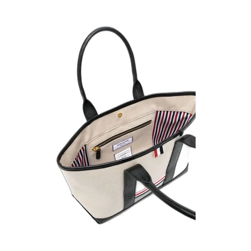 Rwb-Stripe Detailed Top Handle Bag