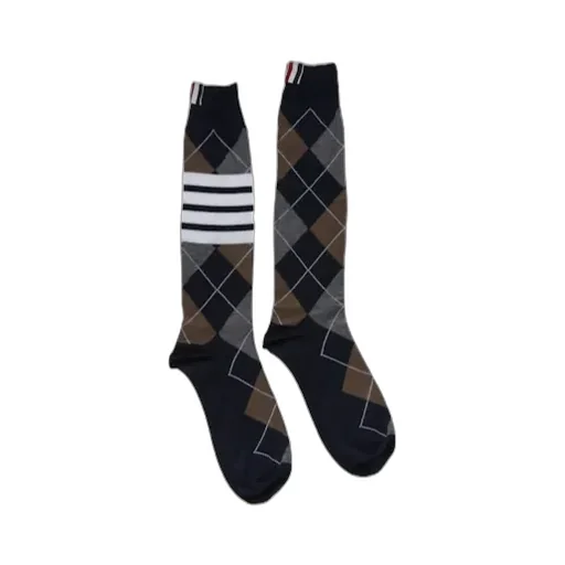Argyle Intarsia-Knit Socks