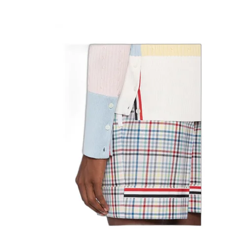 4-Bar Colourblock Ribbed Knit Cardigan