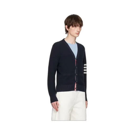 V-Neck Striped Cardigan