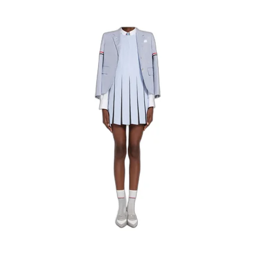 Trompe L'oeil Pleated Mini Dress
