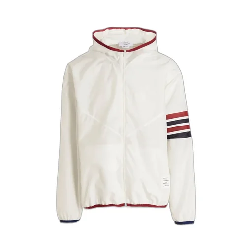 Striped-Detail Hooded Jacket
