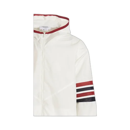 Striped-Detail Hooded Jacket