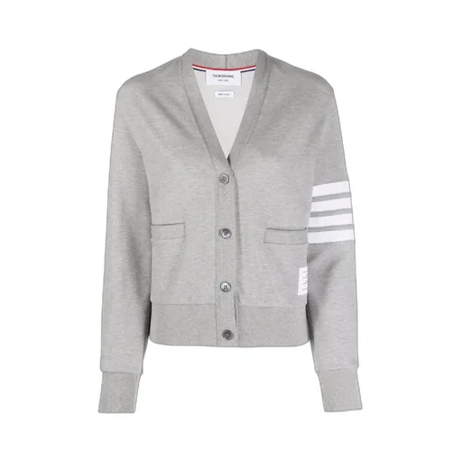 4-Bar Stripe V-Neck Knitted Cardigan
