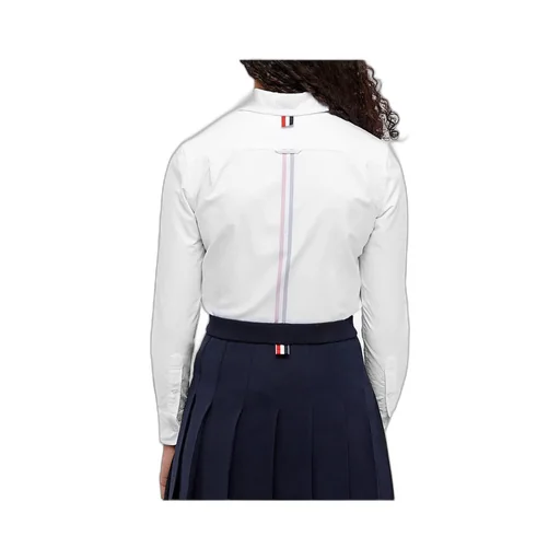 Round-Collar Stripe Detail Shirt
