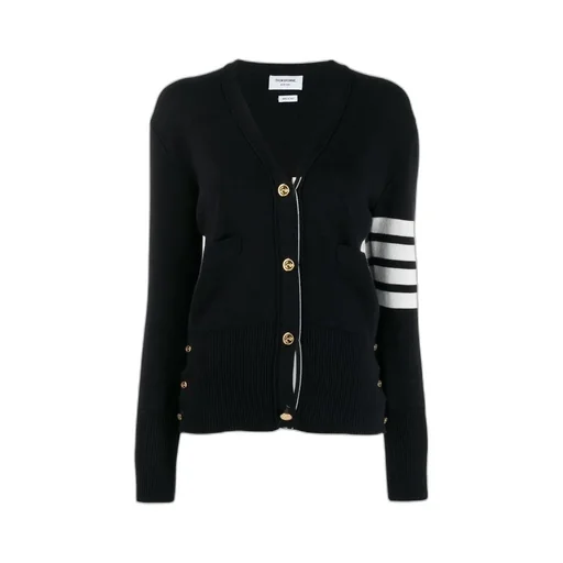 4-Bar Stripe Knitted Cardigan