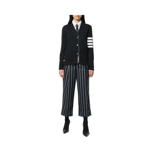4-Bar Stripe Knitted Cardigan
