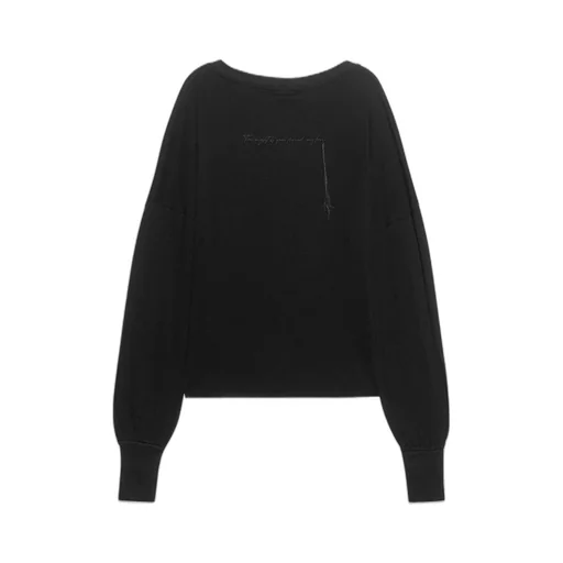 Oversize Longsleeve With Embroidered Wording And Thread Detail