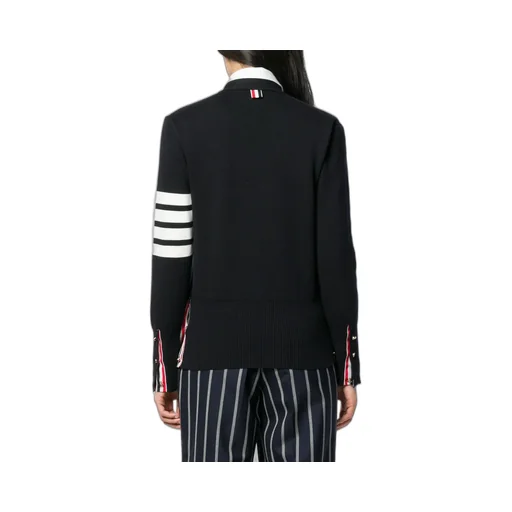 4-Bar Stripe Knitted Cardigan