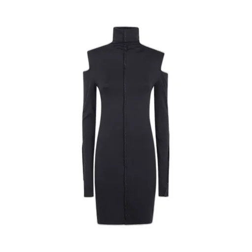 Turtleneck Cut-Out Day Dress
