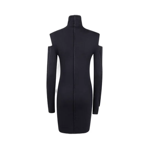 Turtleneck Cut-Out Day Dress