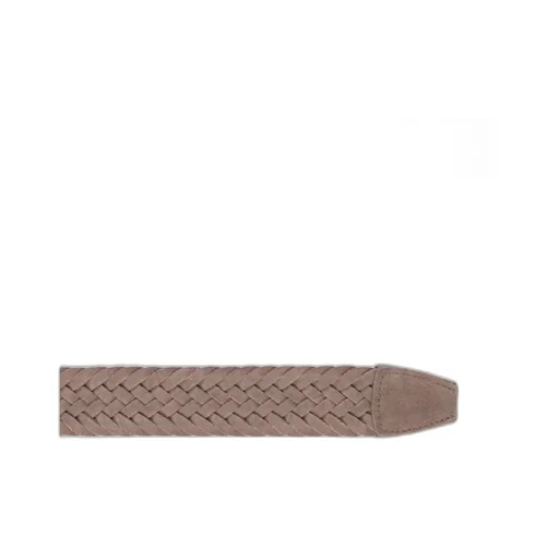 Logo Engraved Detailed Woven Belt