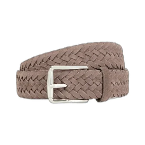Logo Engraved Detailed Woven Belt