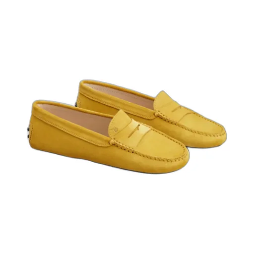 Penny-Slot Suede Loafers
