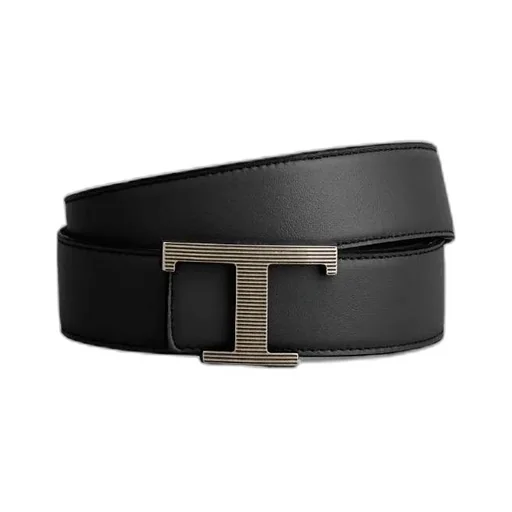 Logo-Buckle Leather Belt