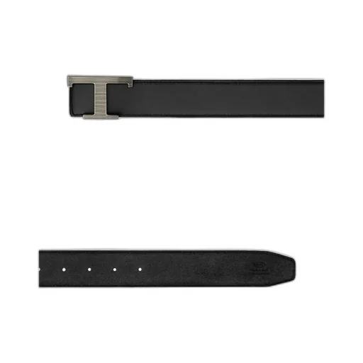 Logo-Buckle Leather Belt