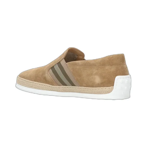 Stripe-Detail Suede Loafers