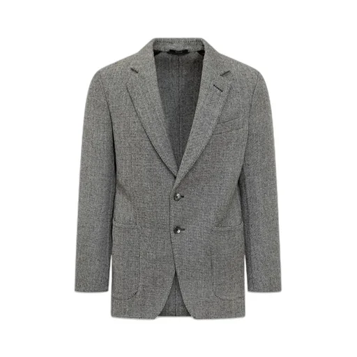 Single Breasted Chevron Pattern Jacket