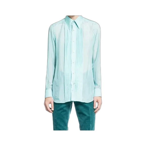 Pleated Long-Sleeved Shirt