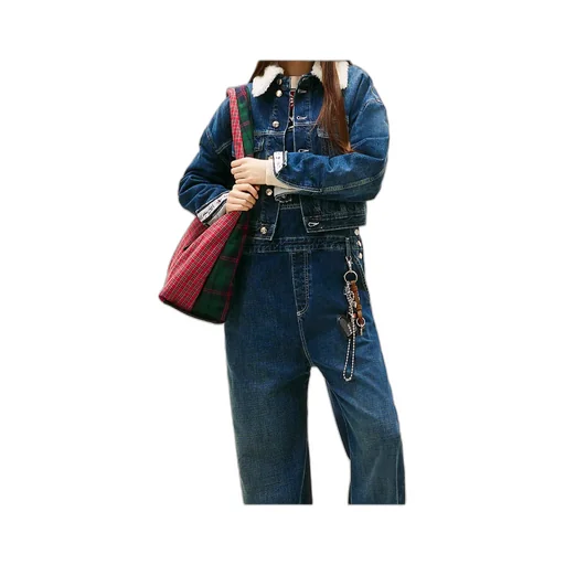 Padded Denim Oversized Trucker Jacket