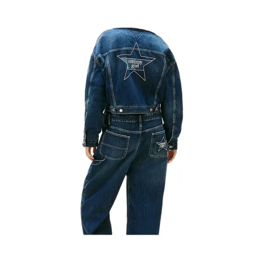 Padded Denim Oversized Trucker Jacket