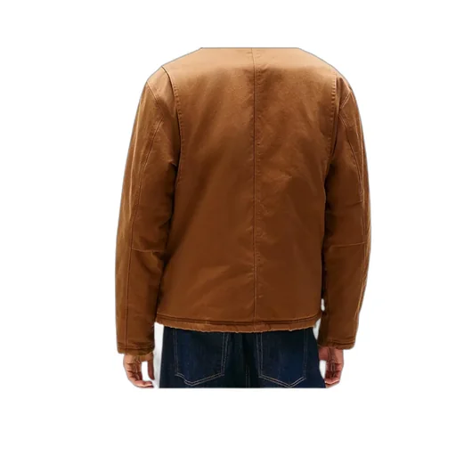 Teddy Lined Corduroy Collar Chore Jacket