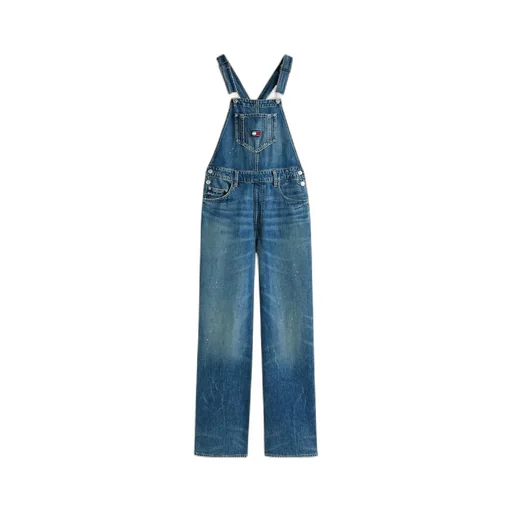 Mia Relaxed Faded Denim Dungarees
