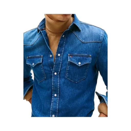 Denim Flap-Pocket Shirt