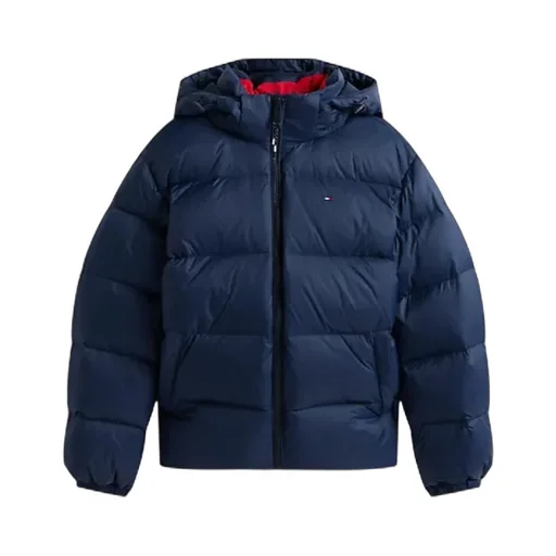 Water Repellent Down Hooded Jacket